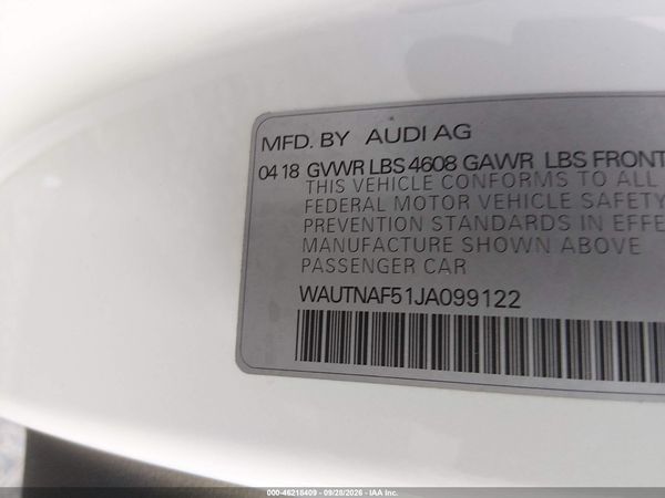 2018 AUDI A5 2.0T PREMIUM — I9