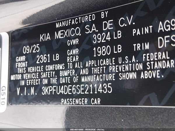 2025 KIA K4 EX — I9