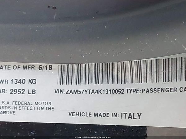 2019 MASERATI GHIBLI S Q4 — I9