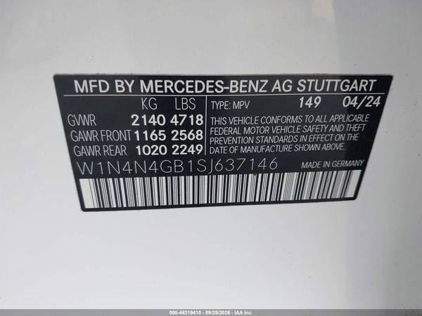 2025 MERCEDES-BENZ GLA 250 4MATIC — I9