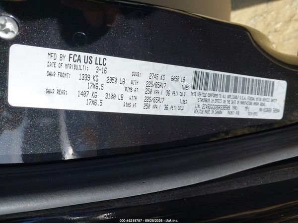 2016 DODGE GRAND CARAVAN SXT — I9