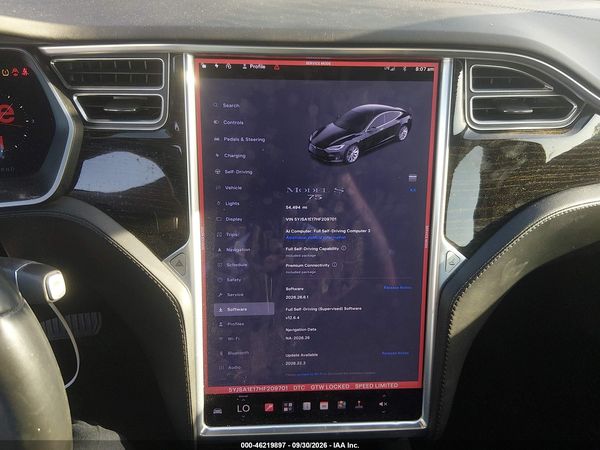 2017 TESLA MODEL S 60/75 — I7