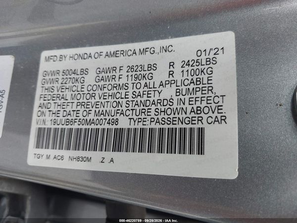 2021 ACURA TLX A-SPEC PACKAGE — I9