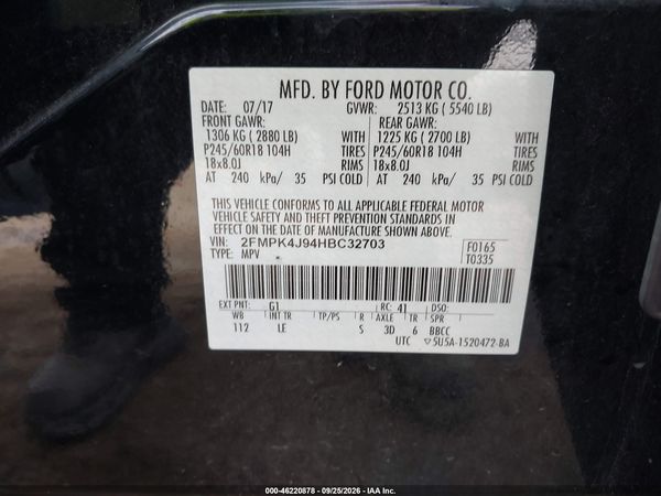 2017 FORD EDGE SEL — I9