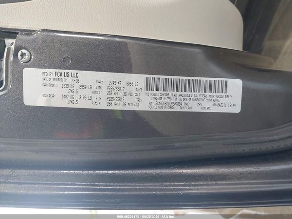 2018 DODGE GRAND CARAVAN SE — I9