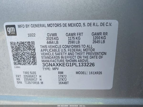 2023 CHEVROLET EQUINOX FWD LT — I9