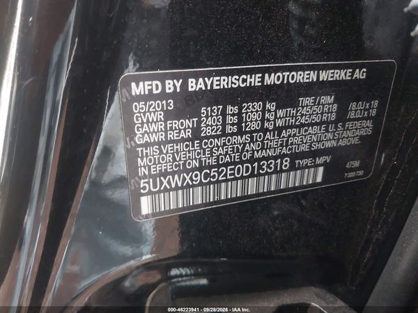 2014 BMW X3 XDRIVE28I — I9