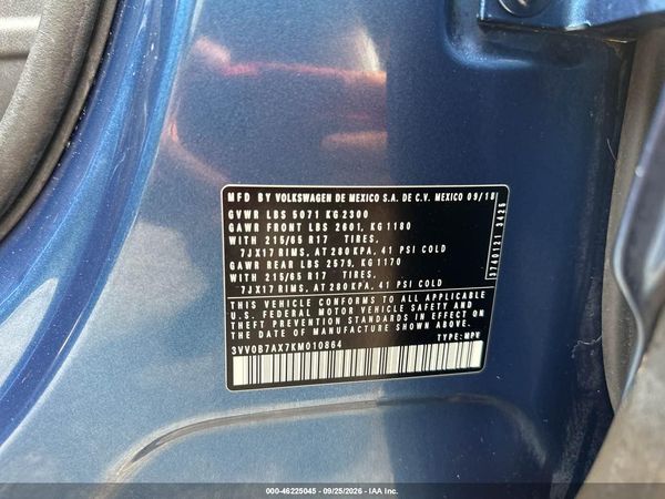 2019 VOLKSWAGEN TIGUAN 2.0T S — I9