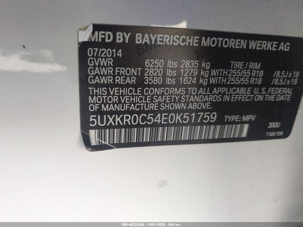 2014 BMW X5 XDRIVE35I — I9