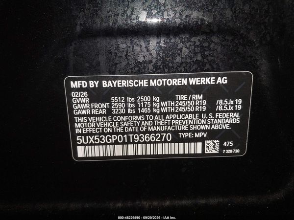 2026 BMW X3 30 XDRIVE — I9