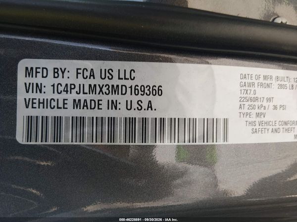 2021 JEEP CHEROKEE LATITUDE LUX FWD — I9