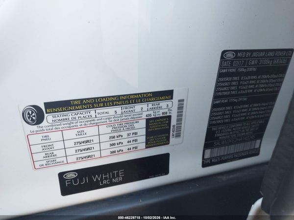 2017 LAND ROVER RANGE ROVER SPORT — I9