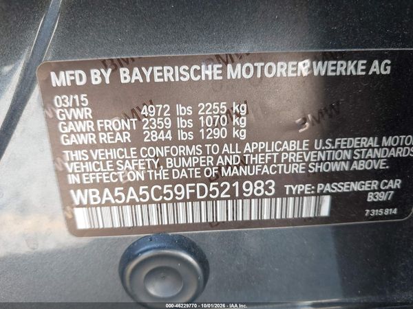 2015 BMW 528I — I9