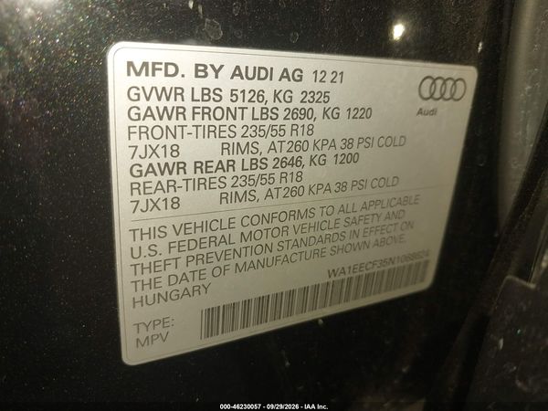 2022 AUDI Q3 — I9