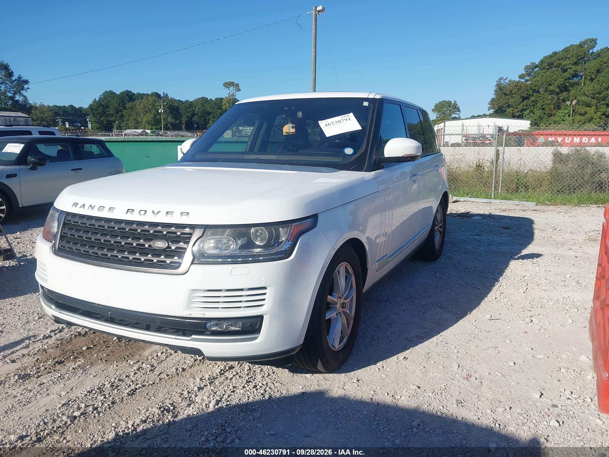 2016 LAND ROVER RANGE ROVER 3.0L V6 SUPERCHARGED — I2