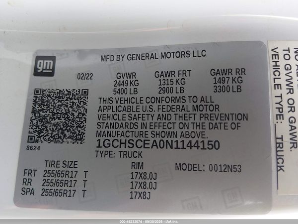 2022 CHEVROLET COLORADO 2WD  LONG BOX LT — I9