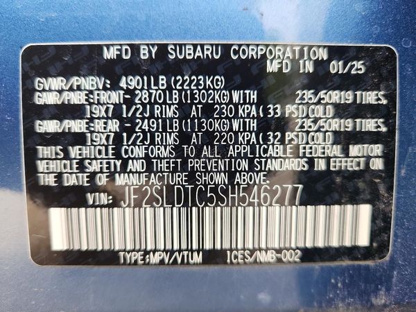 2025 SUBARU FORESTER Touring