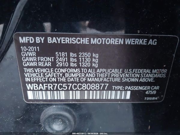 2012 BMW 535I — I9