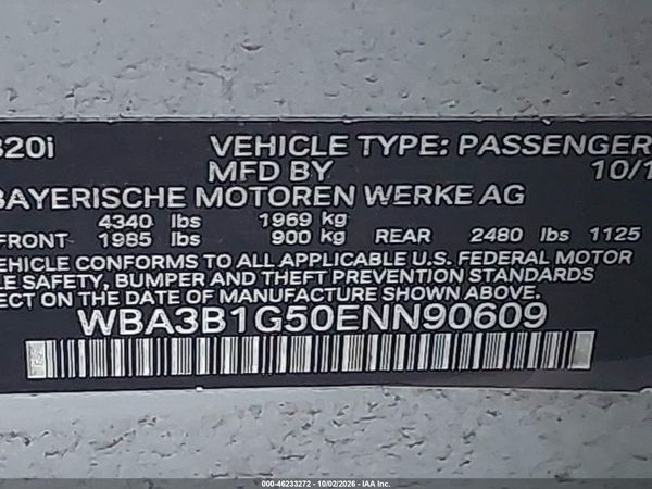 2014 BMW 320I SA — I9