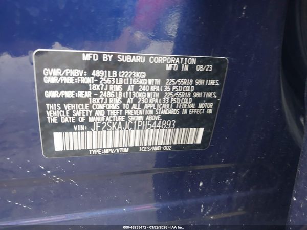 2023 SUBARU FORESTER SPORT — I9