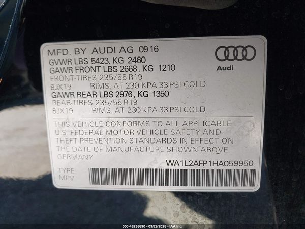 2017 AUDI Q5 2.0T PREMIUM — I9