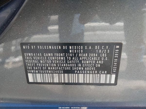 2024 VOLKSWAGEN JETTA 1.5T S — I9