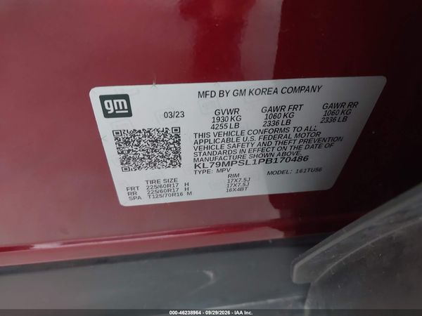 2023 CHEVROLET TRAILBLAZER FWD LT — I9