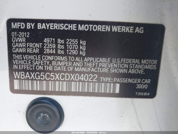 2012 BMW 528I — I9