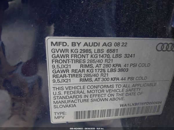 2023 AUDI Q7 — I9