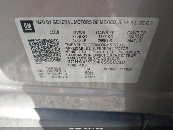 2019 CHEVROLET EQUINOX LT — I9