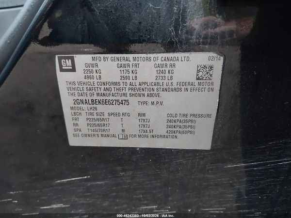 2014 CHEVROLET EQUINOX 1LT — I9