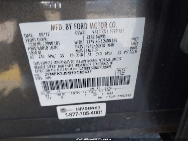 2017 FORD EDGE SEL — I9