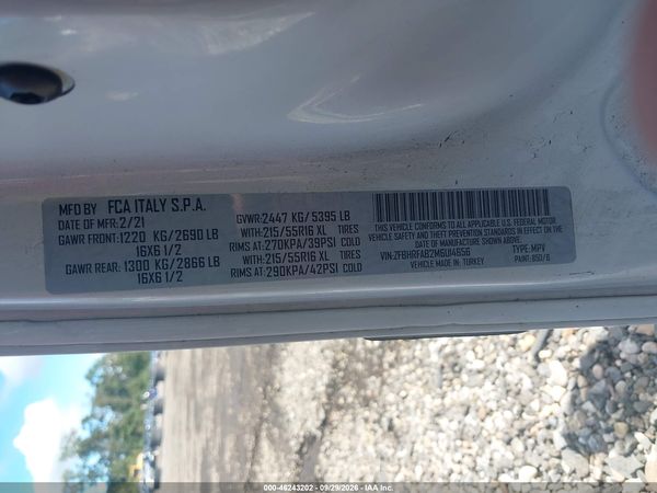 2021 RAM PROMASTER CITY TRADESMAN — I9