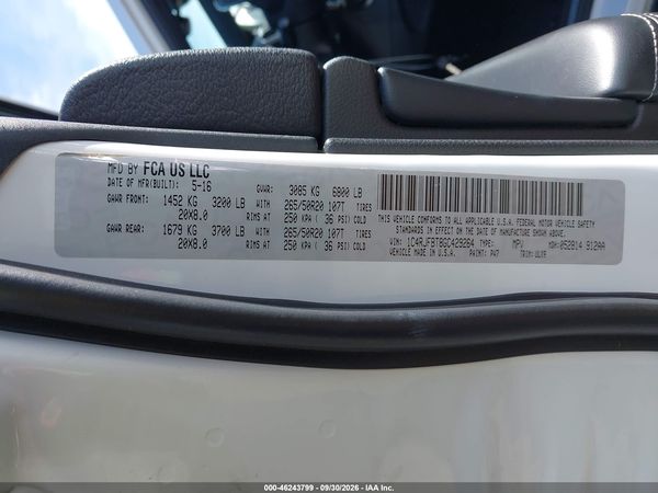2016 JEEP GRAND CHEROKEE LIMITED — I9