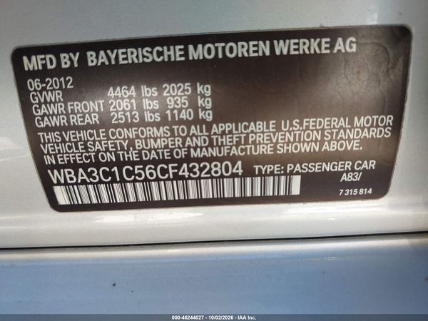 2012 BMW 328I — I9