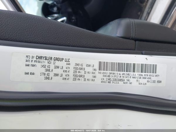 2013 DODGE DURANGO CREW — I9