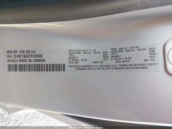 2026 CHRYSLER PACIFICA SELECT — I9