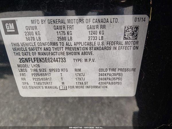 2014 CHEVROLET EQUINOX 1LT — I9
