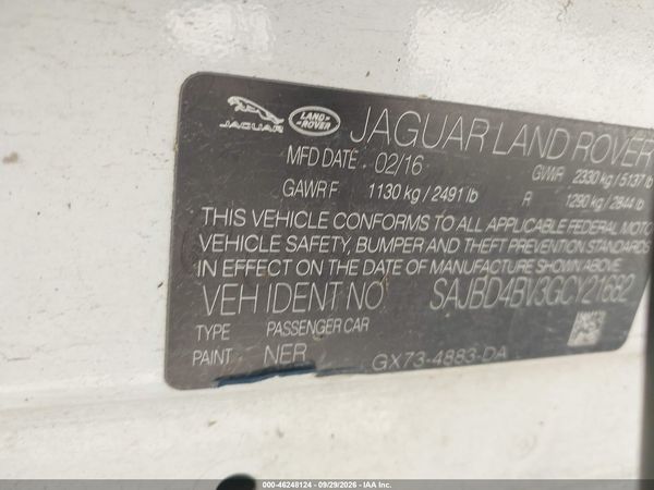 2016 JAGUAR XF 35T PREMIUM — I9