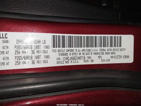 2014 DODGE DURANGO SXT — I9