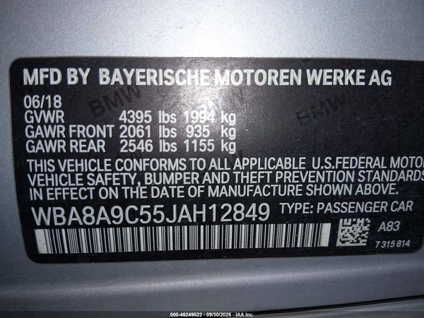 2018 BMW 320I — I9