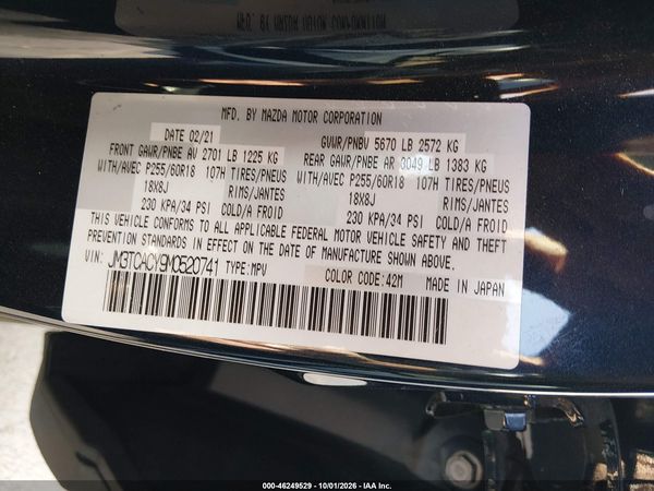 2021 MAZDA CX-9 TOURING — I9