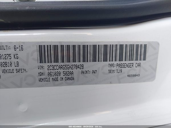 2016 CHRYSLER 300 ANNIVERSARY EDITION — I9