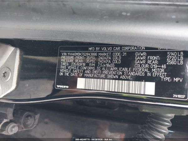 2016 VOLVO XC60 T5 DRIVE-E PREMIER — I9