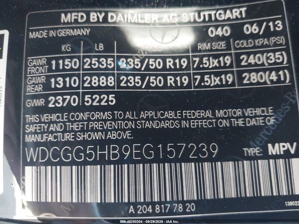 2014 MERCEDES-BENZ GLK 350 GLK350 — I9