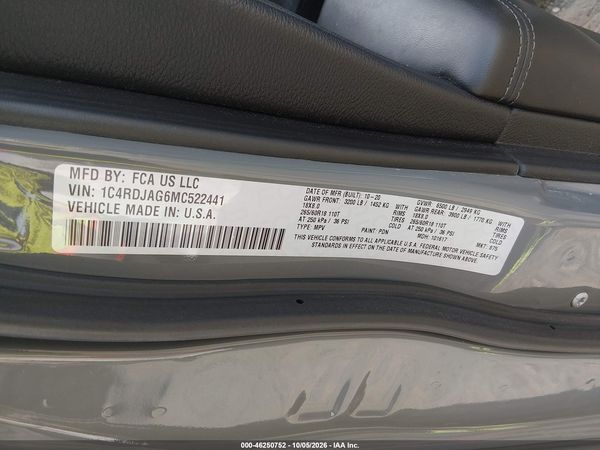 2021 DODGE DURANGO SXT — I9