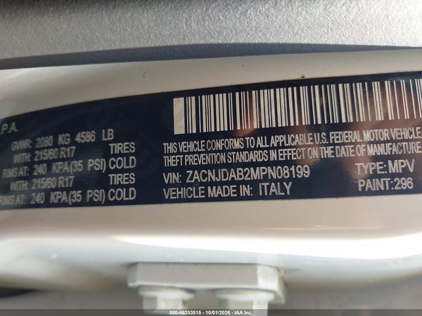 2021 JEEP RENEGADE FREEDOM EDITION 4X4 — I9