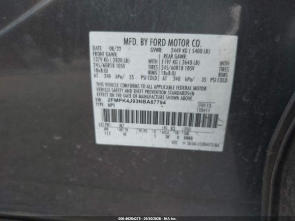2022 FORD EDGE SEL — I9