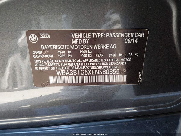 2014 BMW 320I SA — I9