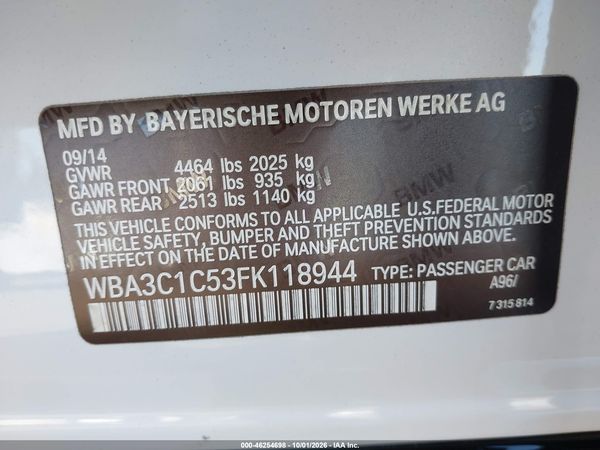 2015 BMW 328I — I9